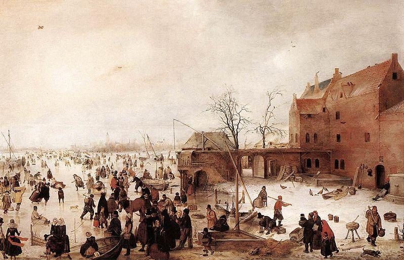 Hendrick Avercamp A Scene on the Ice near a Town oil painting image